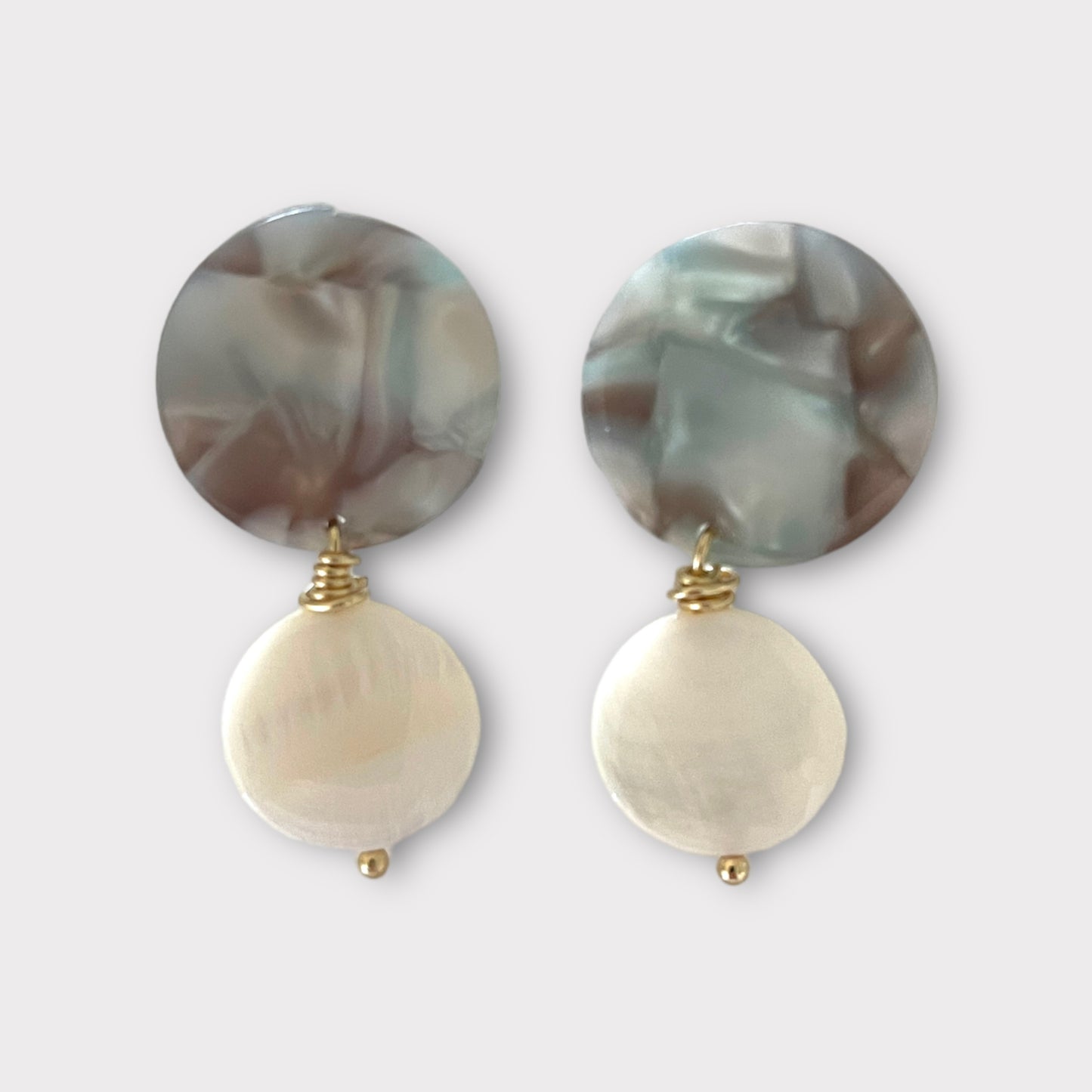 Bea Drop Earrings - Grey