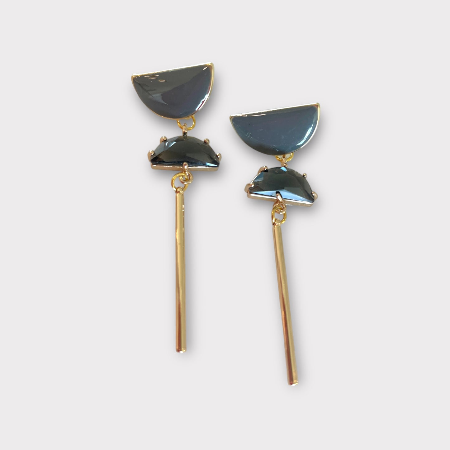 Grey bar earrings
