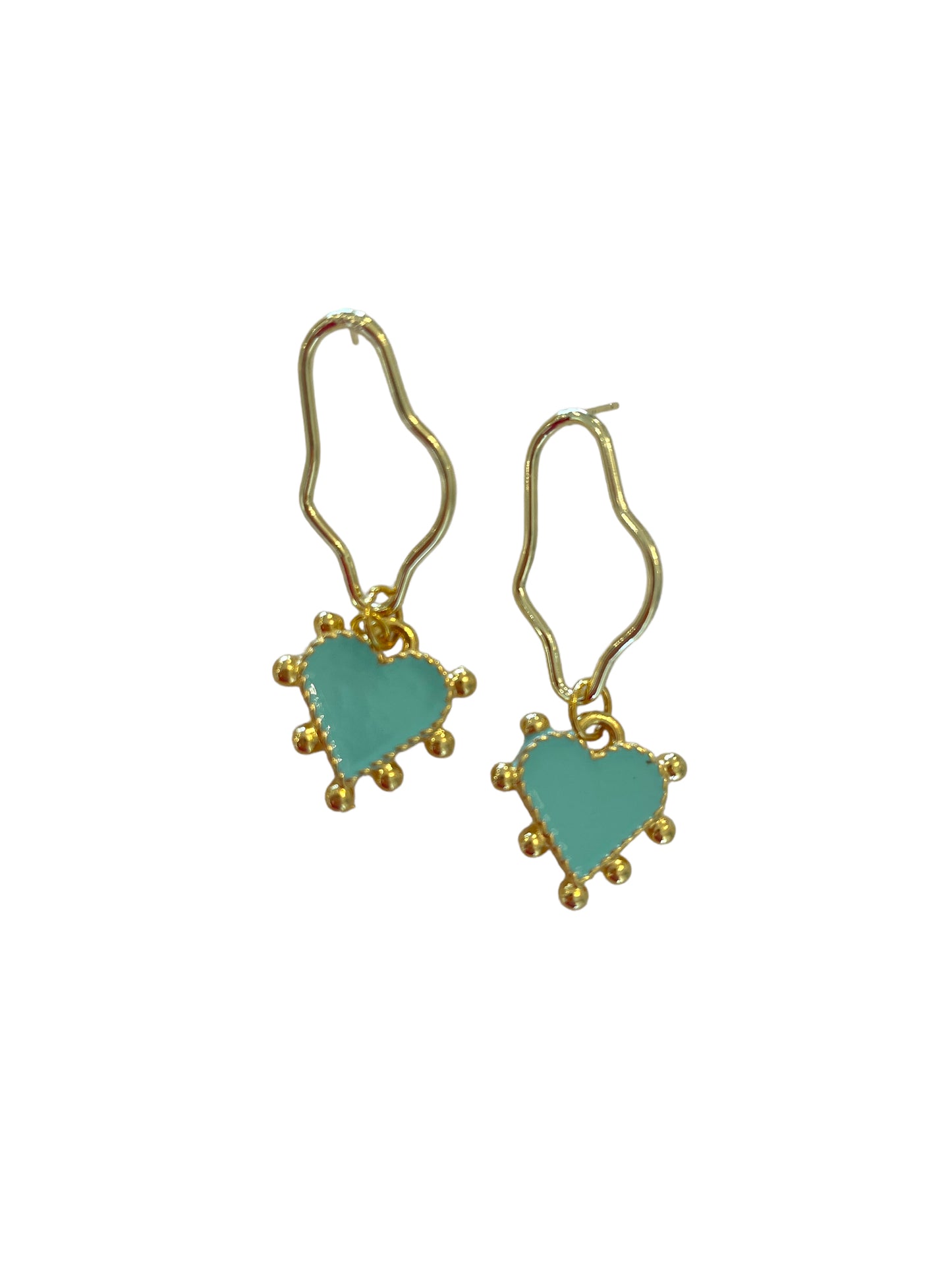 Turquoise Heart Earrings