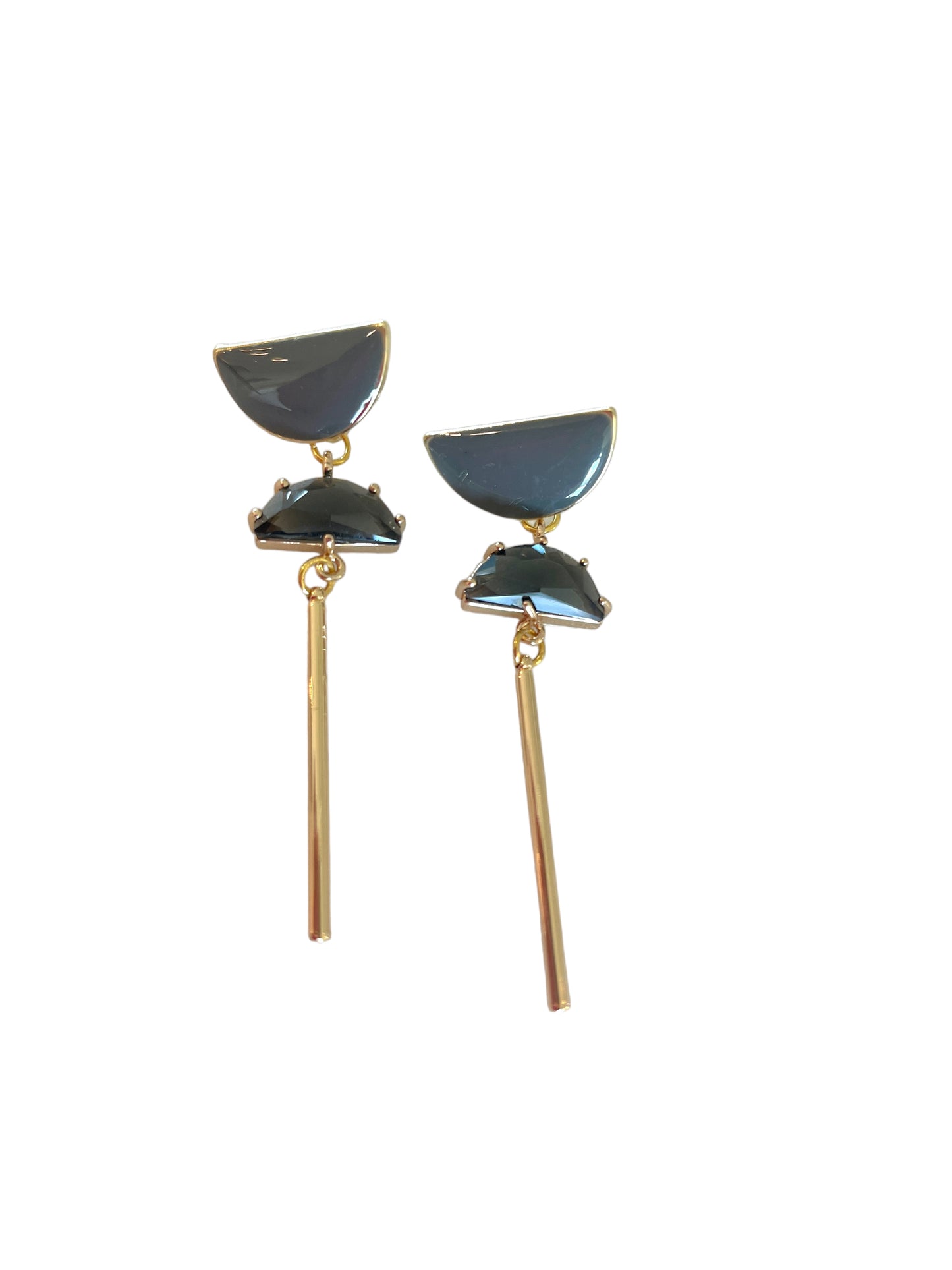 Grey bar earrings