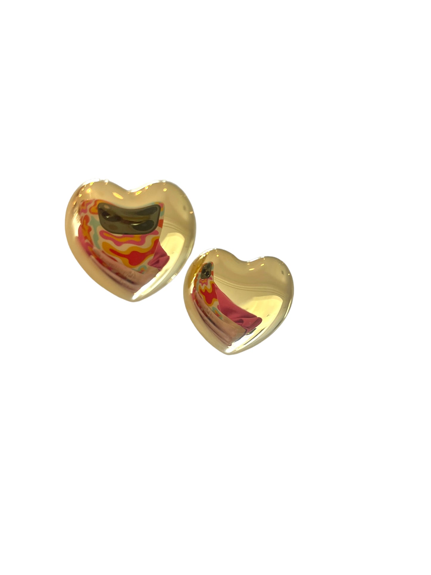 Statement Heart Stud Earrings