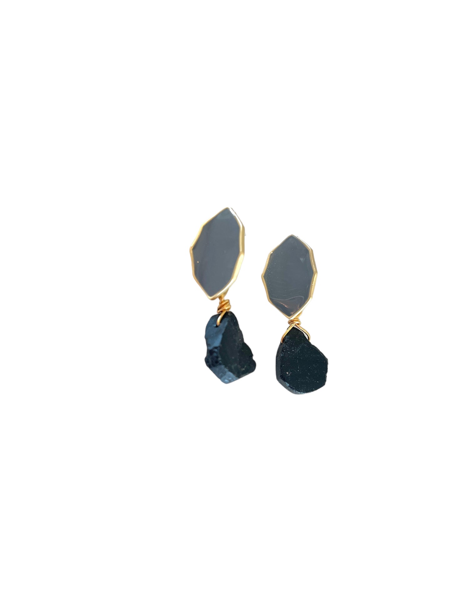 Black Stone Earrings