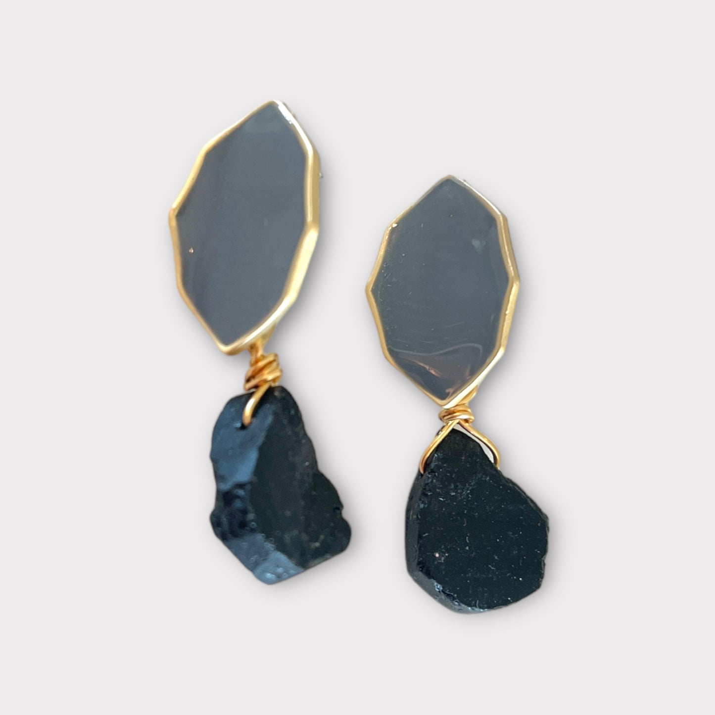 Black Stone Earrings