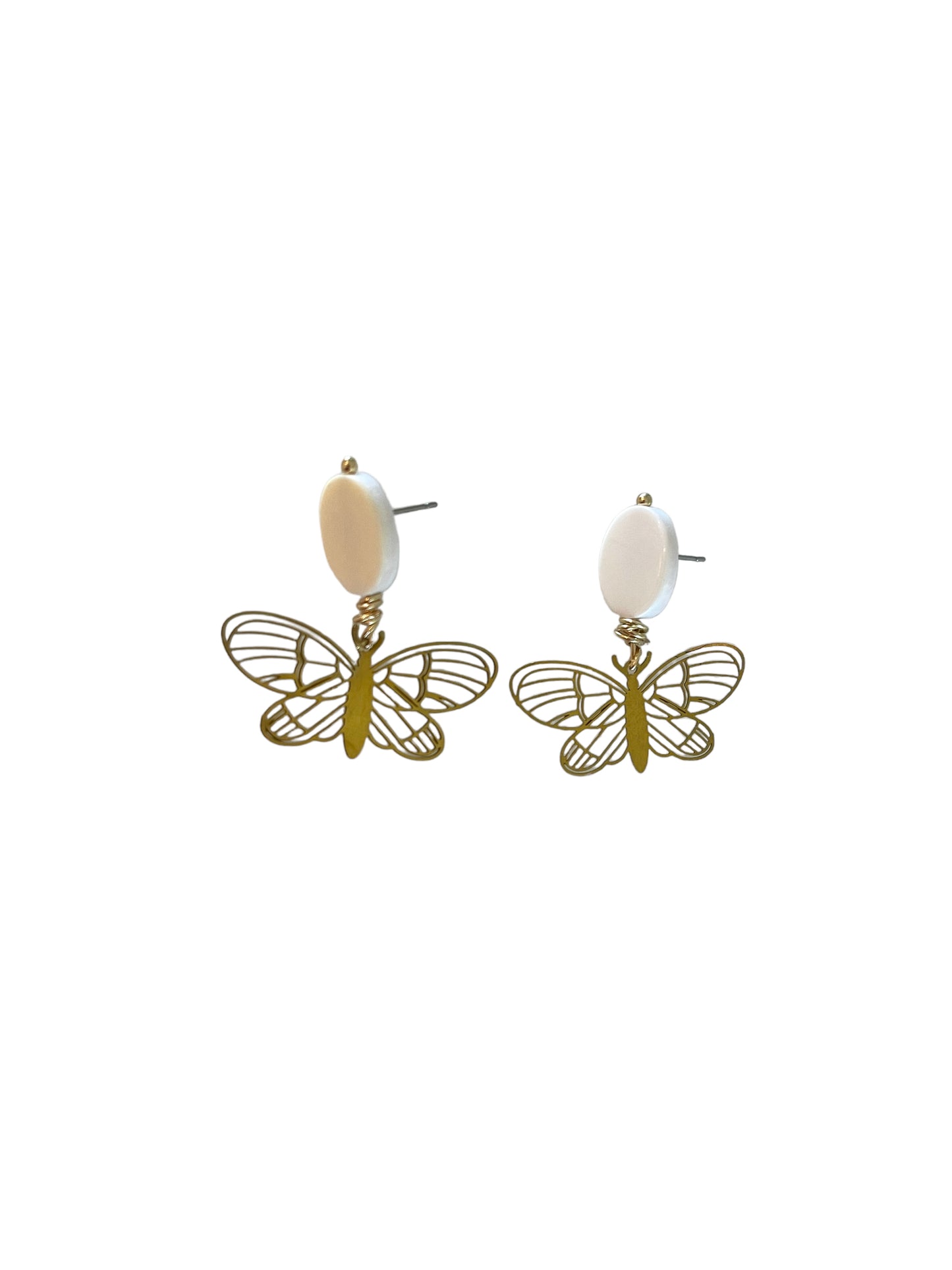 Pearl Dragonfly Earrings