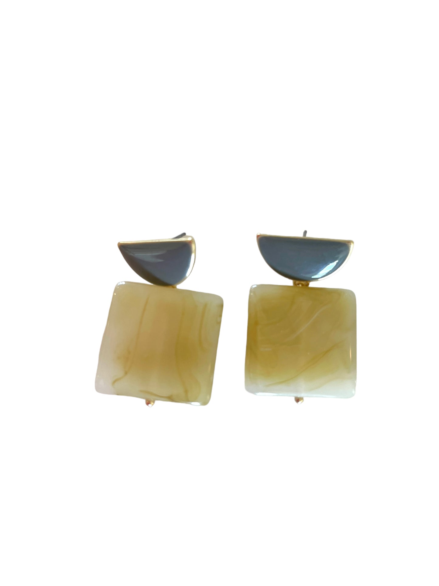 Half Moon Chartreuse Earrings
