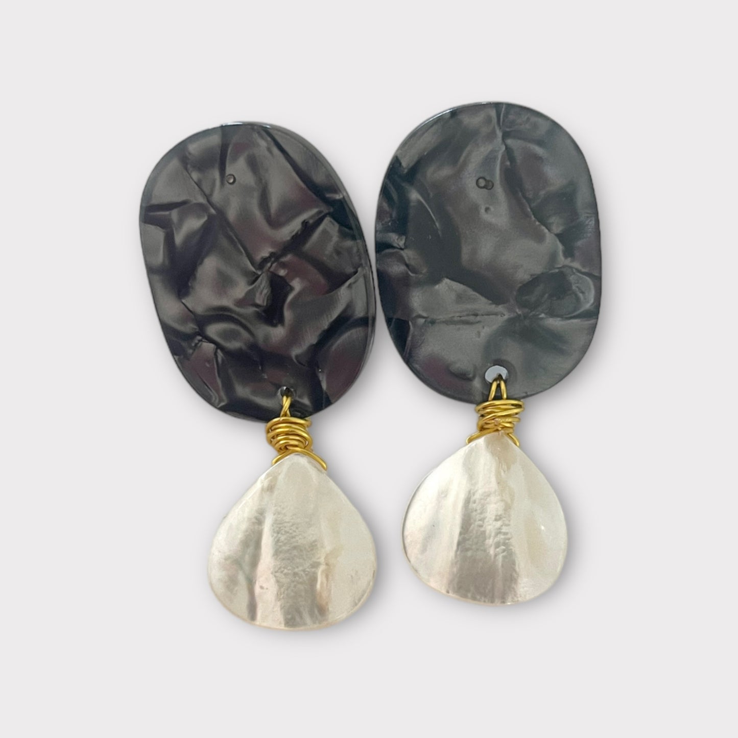 Bea Drop Earrings - Black Mercury