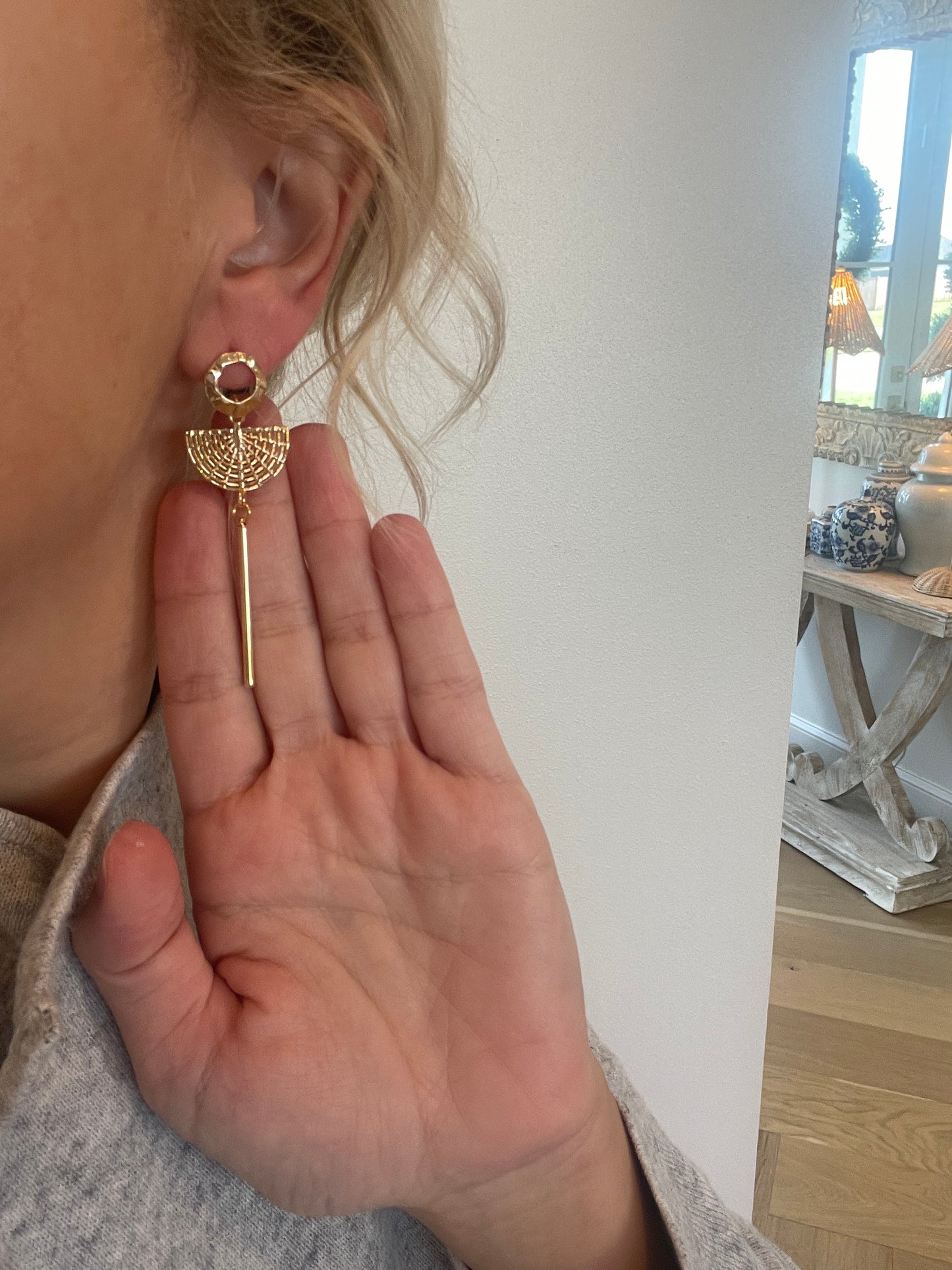 Gold Mesh Earrings