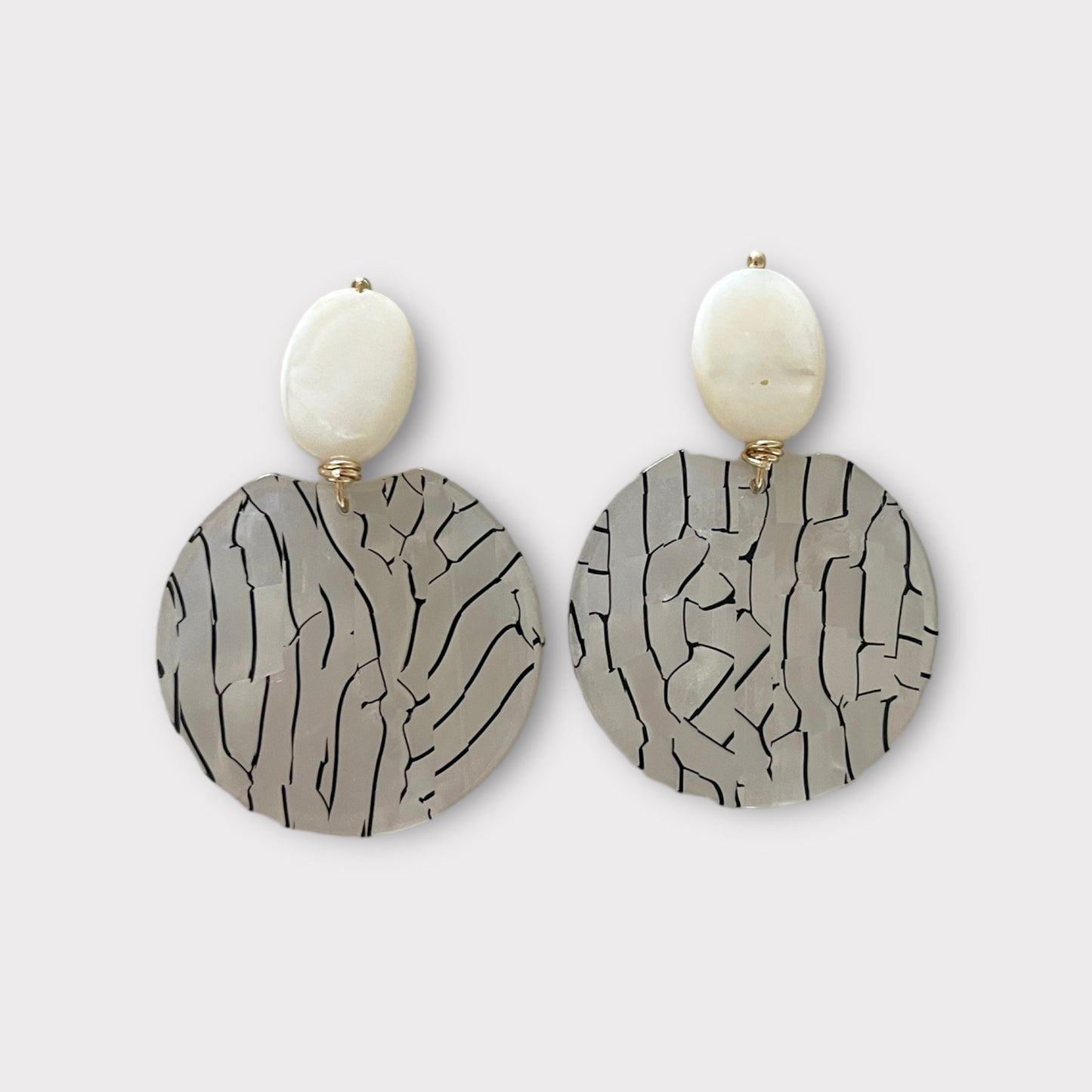 Zebra Stripe Resin Earrings