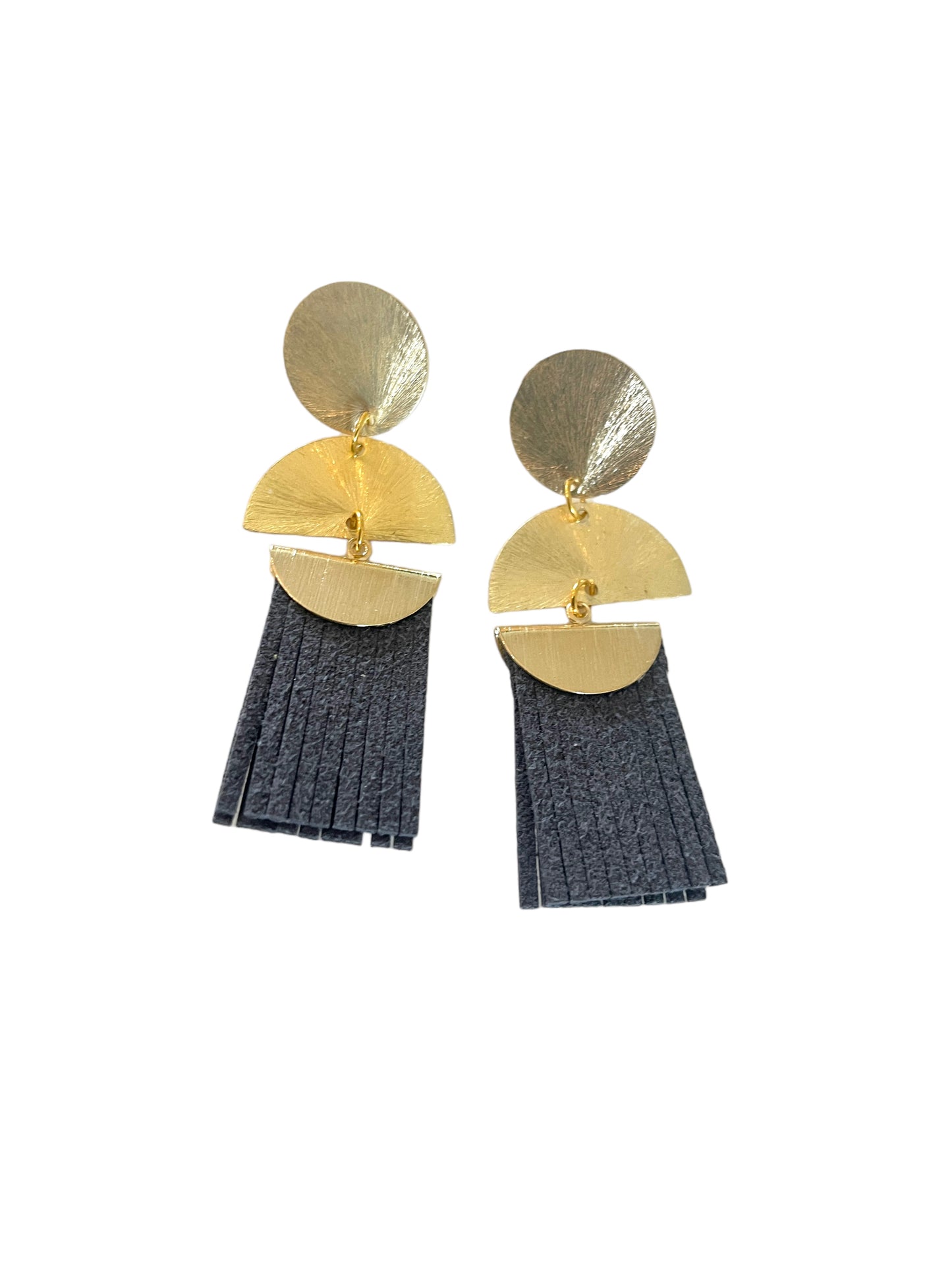 Suede Earrings - Grey