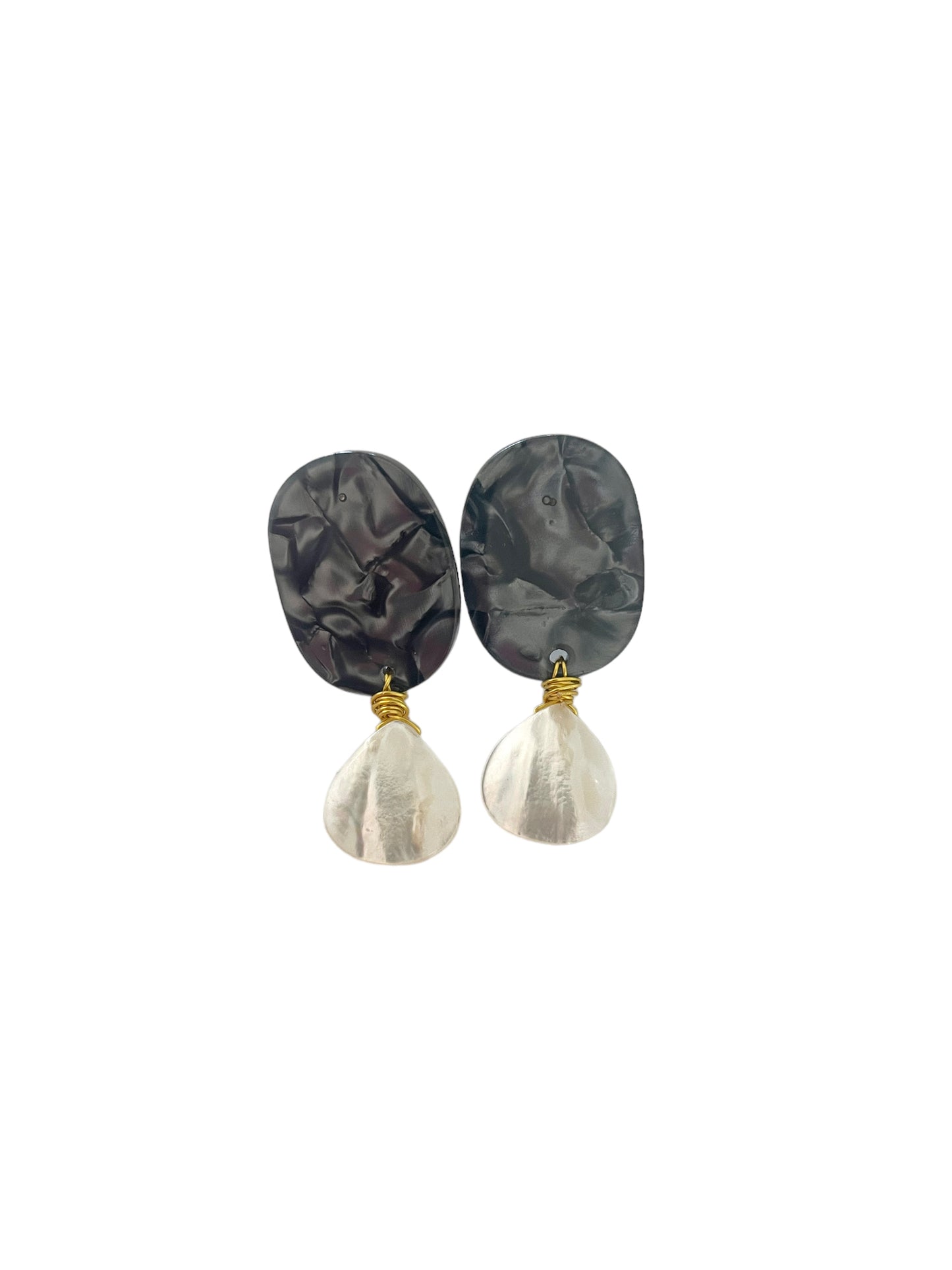 Bea Drop Earrings - Black Mercury