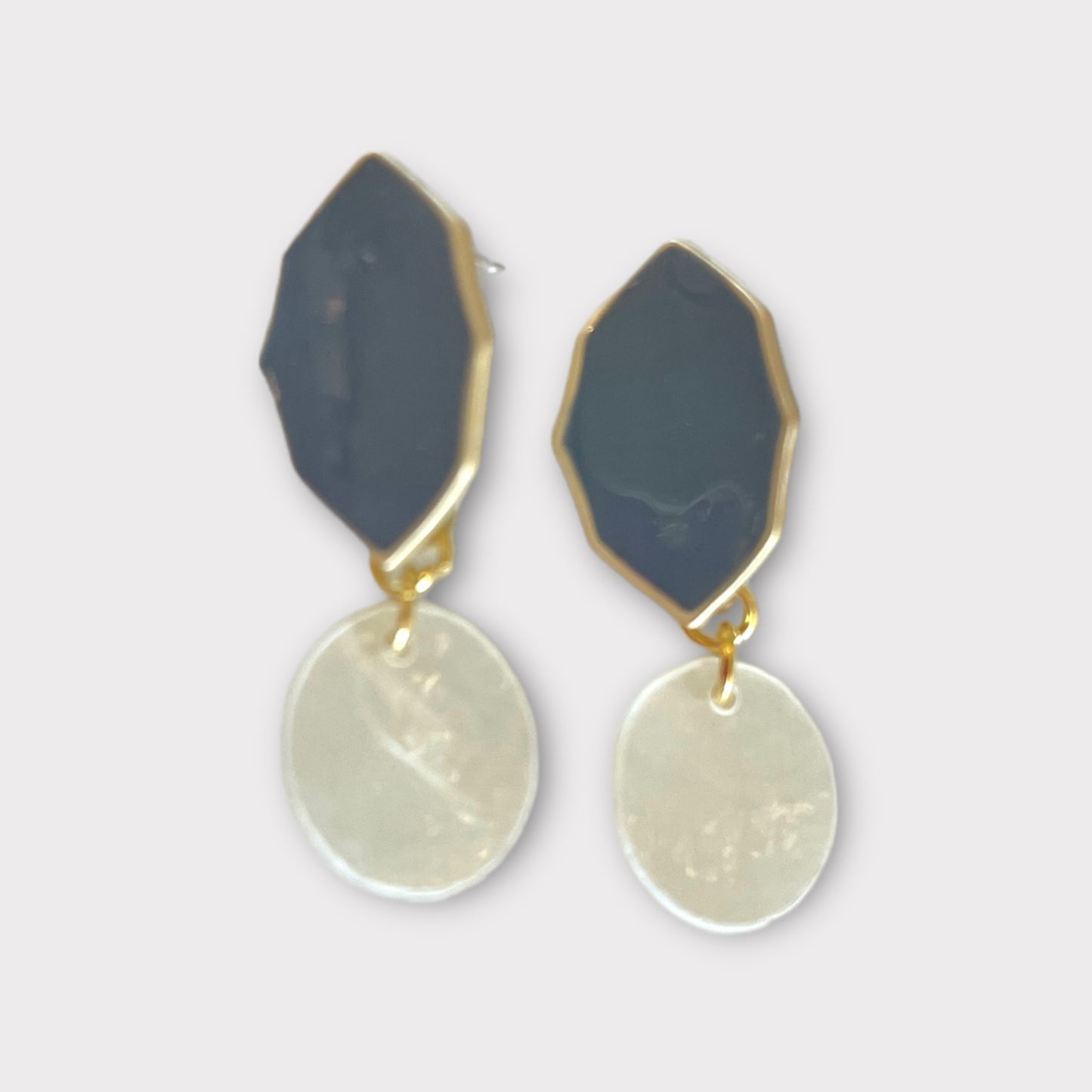 Grey Shell Earrings