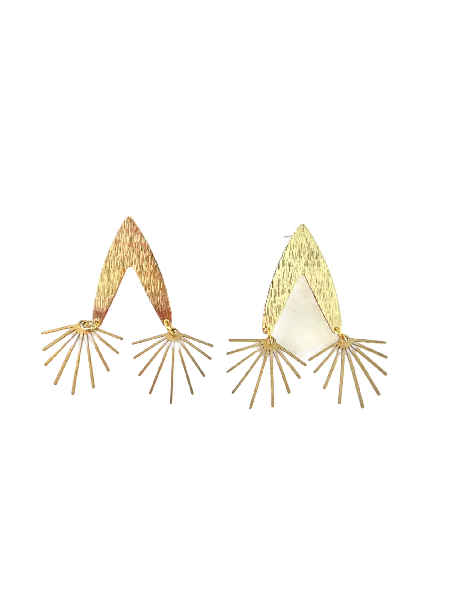 V shape spiked earrings