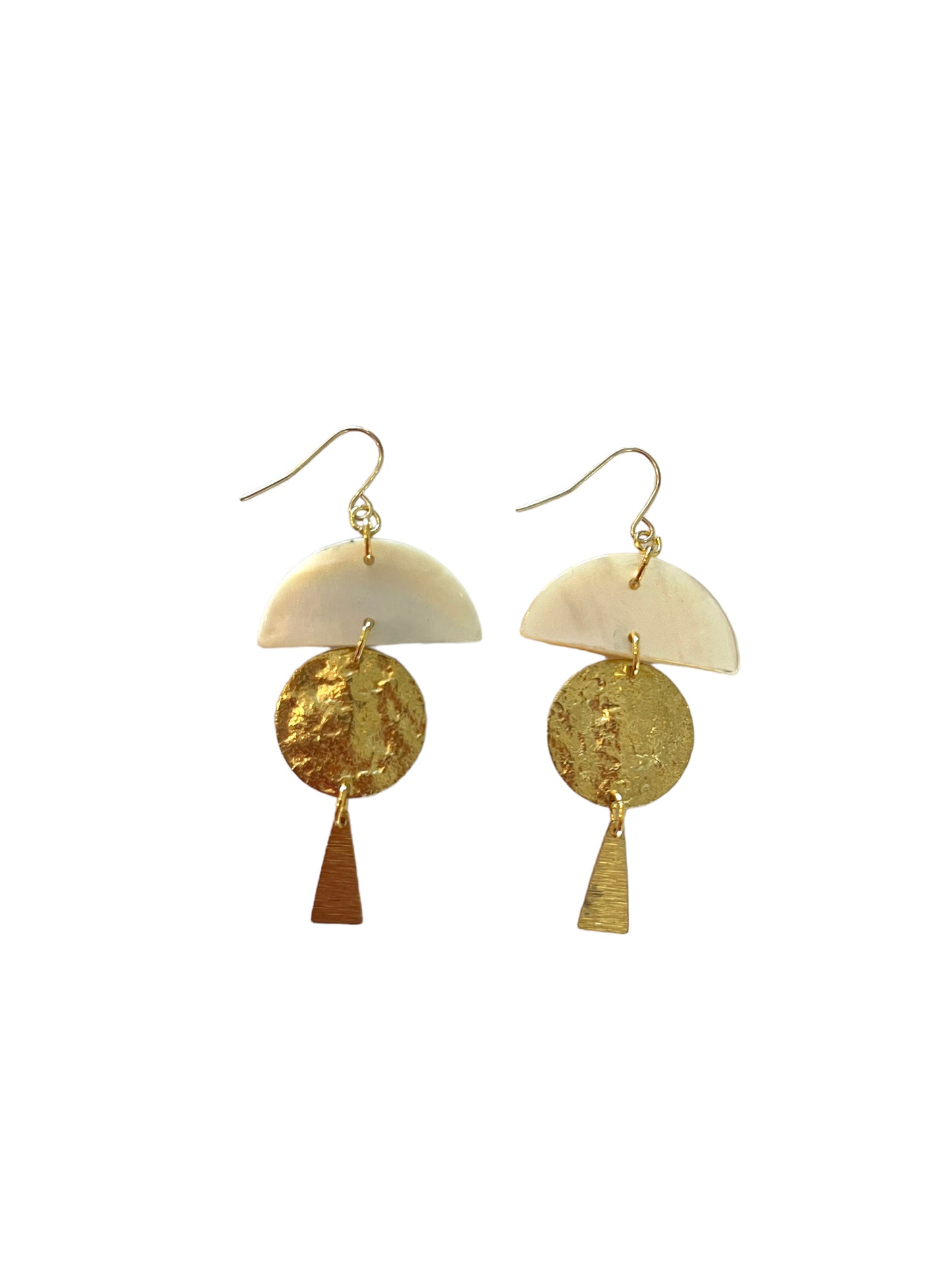 Shell coin earrings