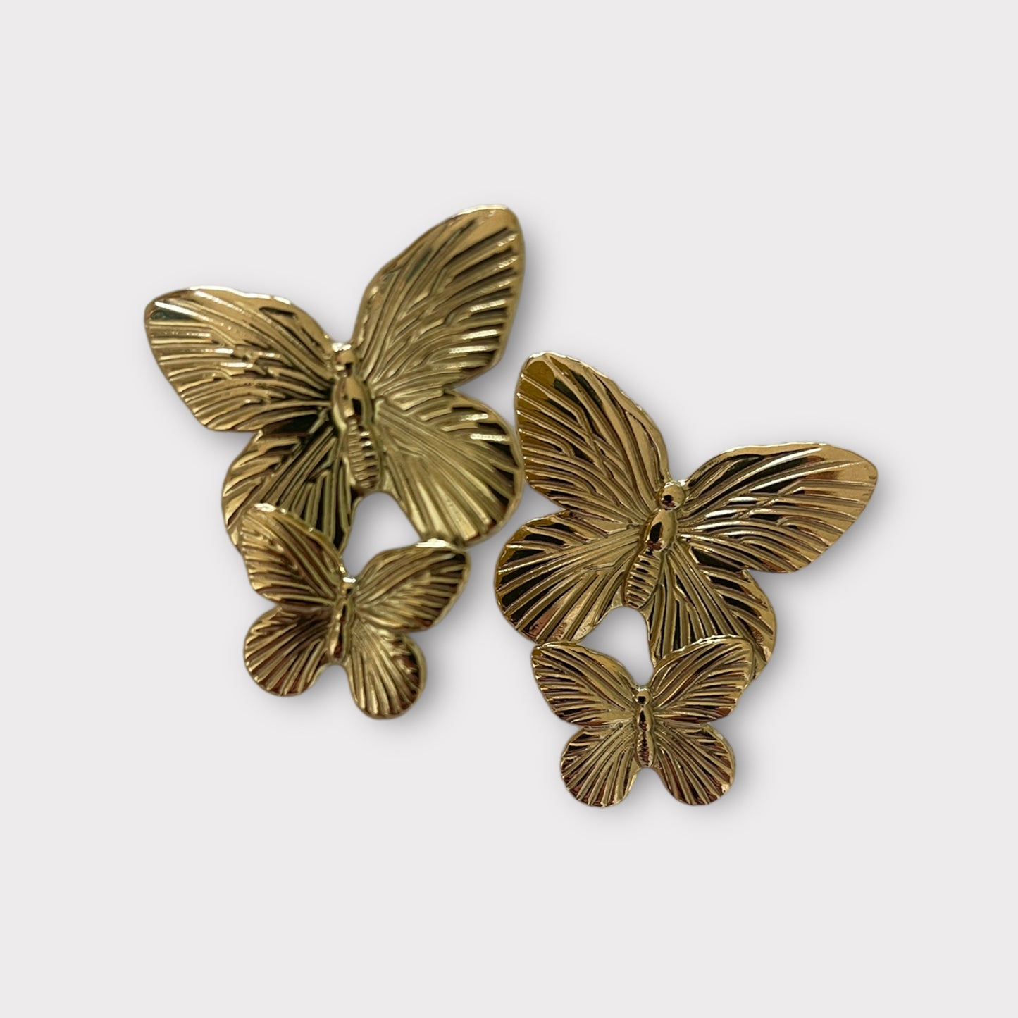 Double Butterfly Stud Earrings