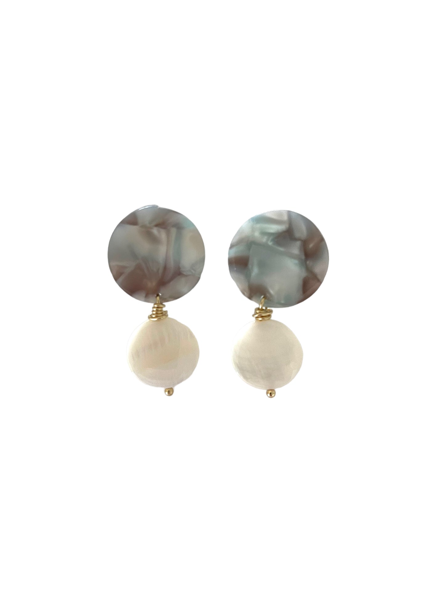 Bea Drop Earrings - Grey