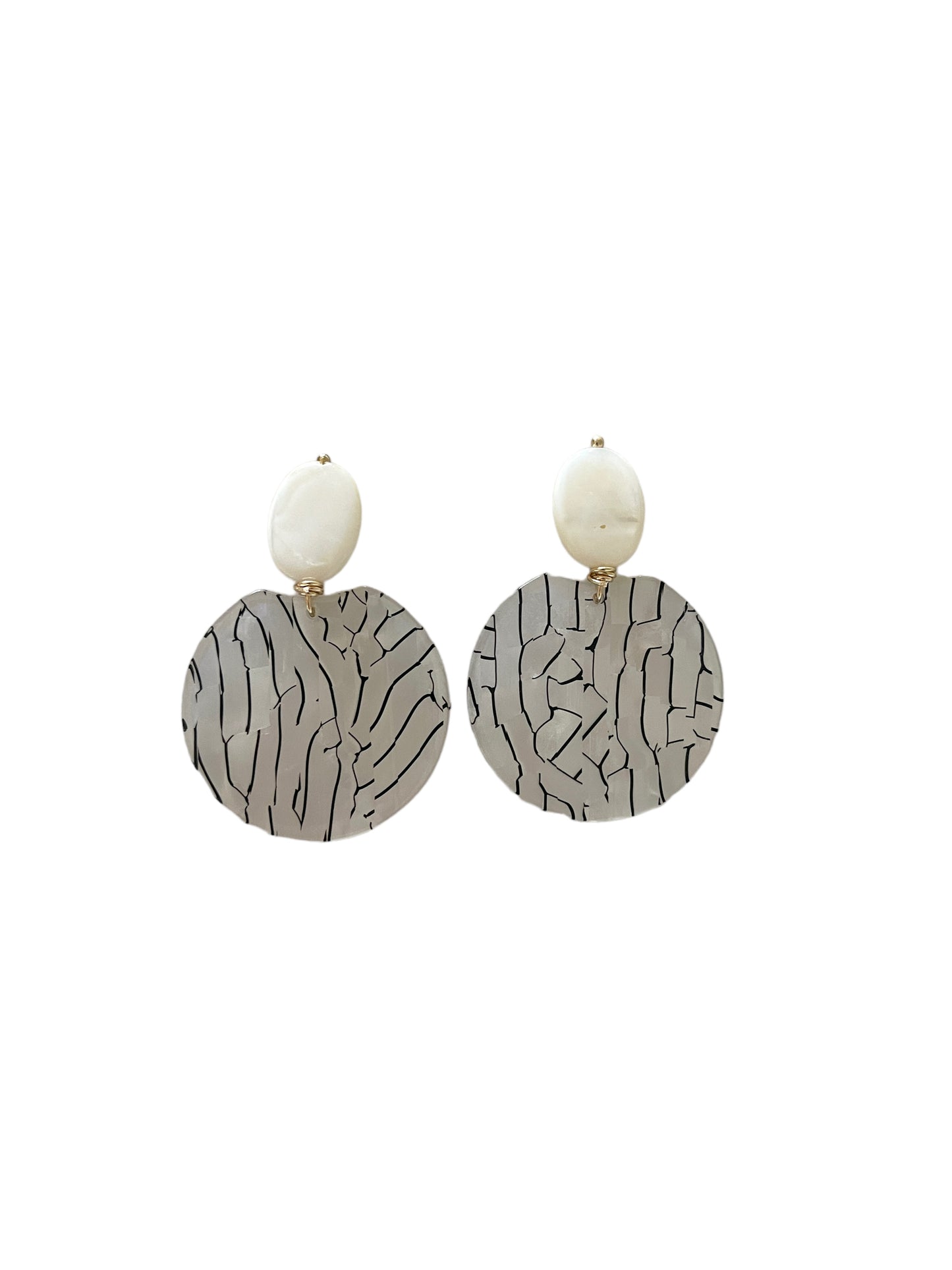 Zebra Stripe Resin Earrings