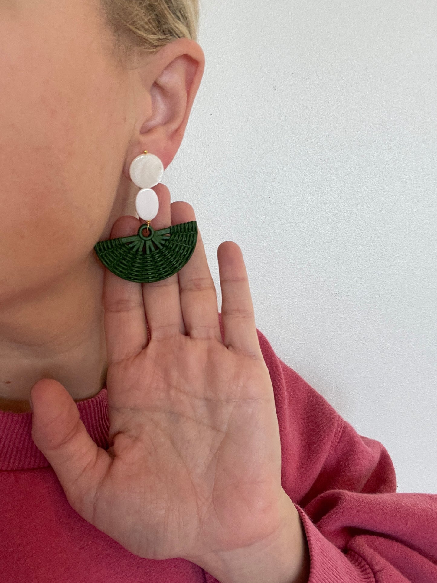 Pearl Basket Earrings