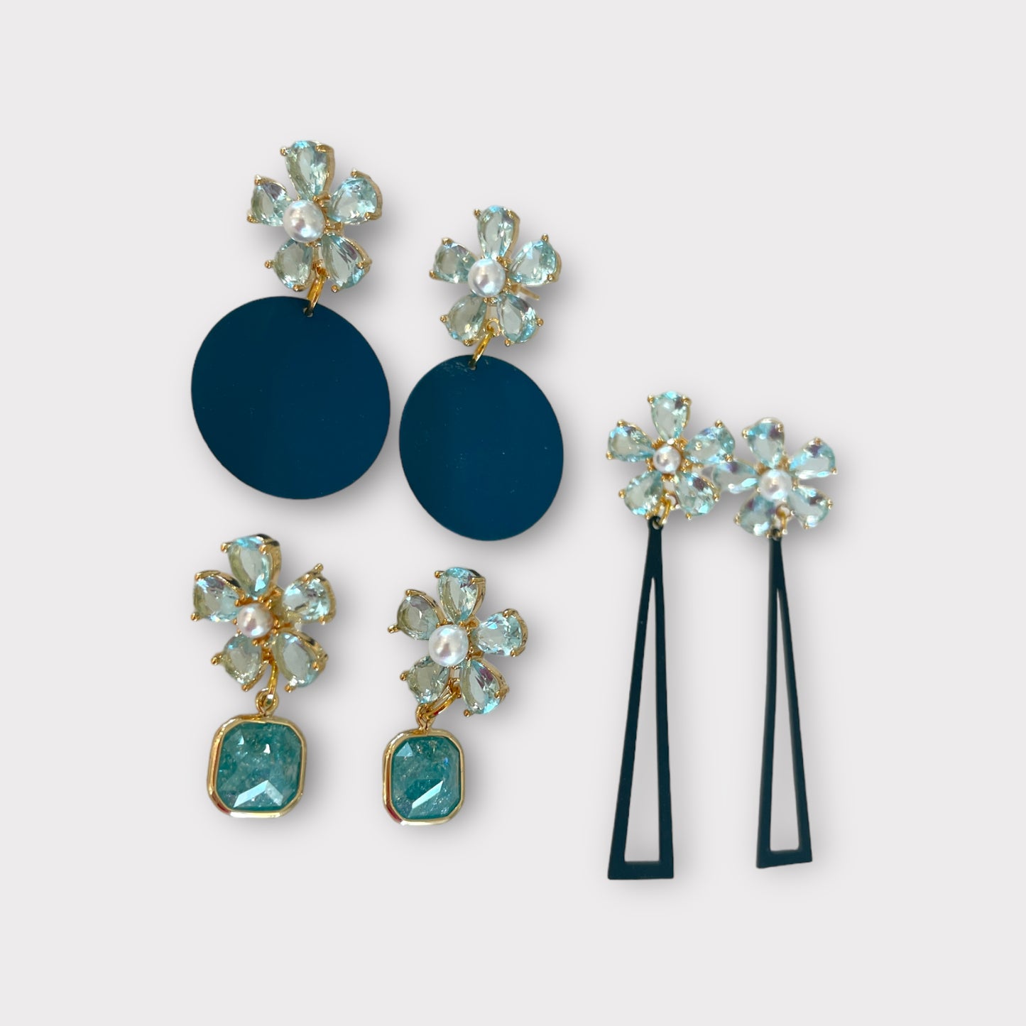 Blue glass earrings