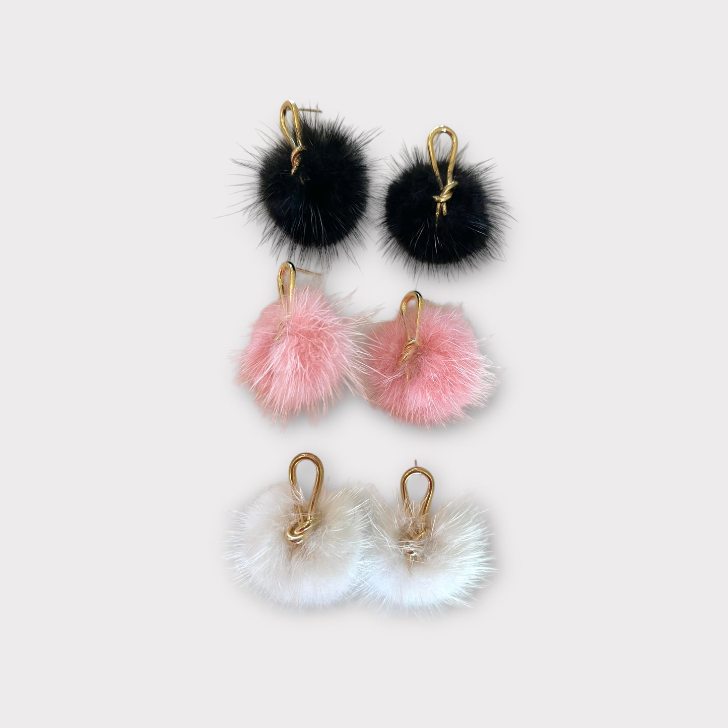 Fur Knot Stud Earrings