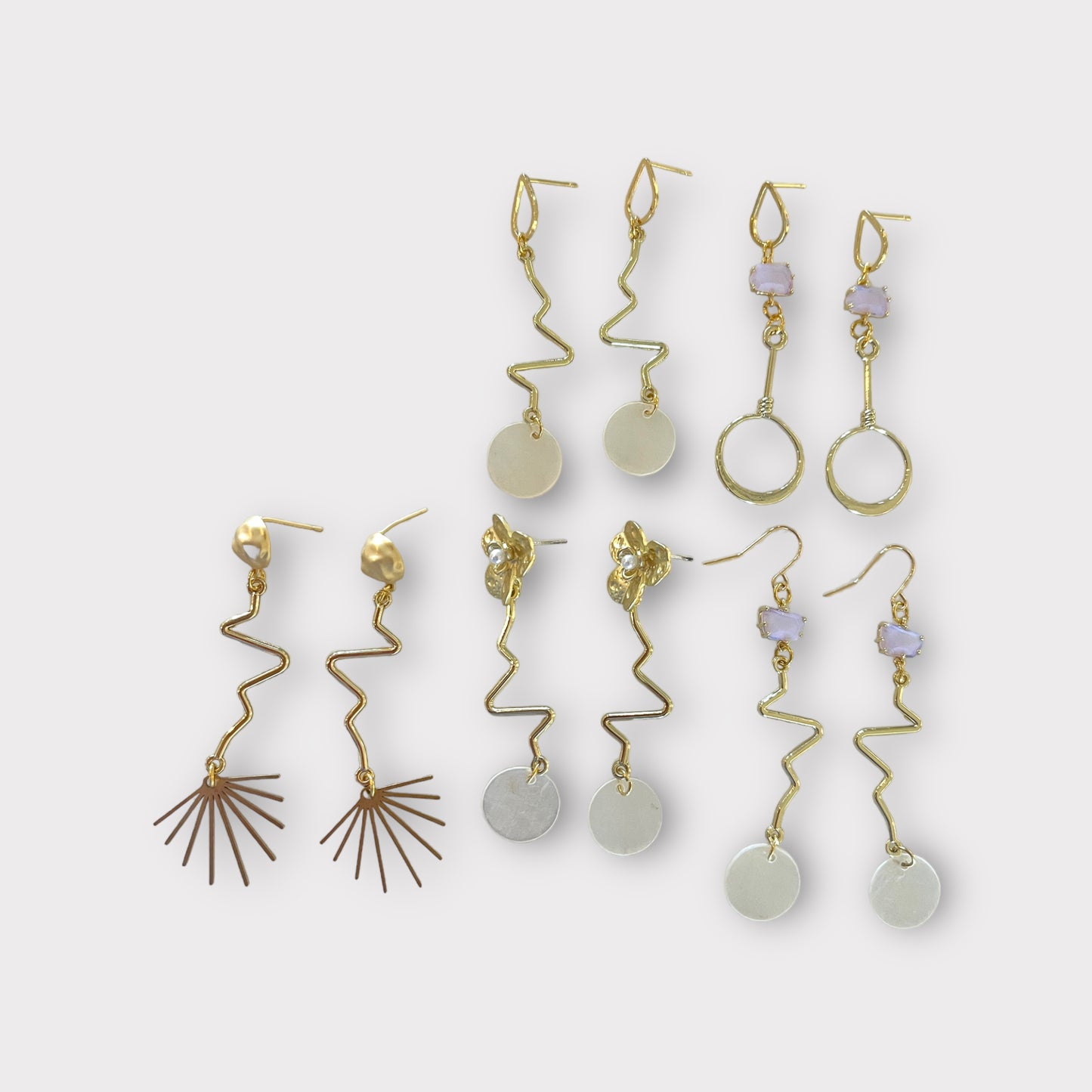 Multiple style earrings