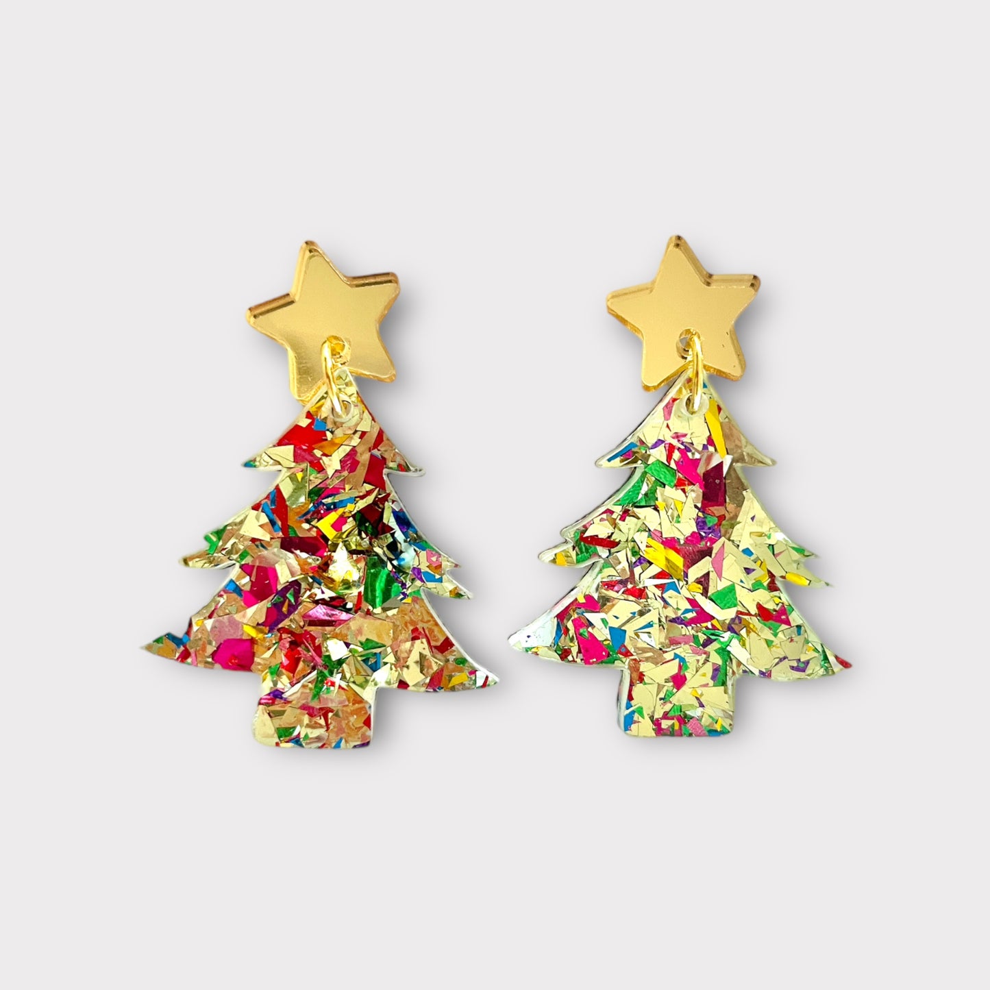 Confetti Tree Earrings - Gold