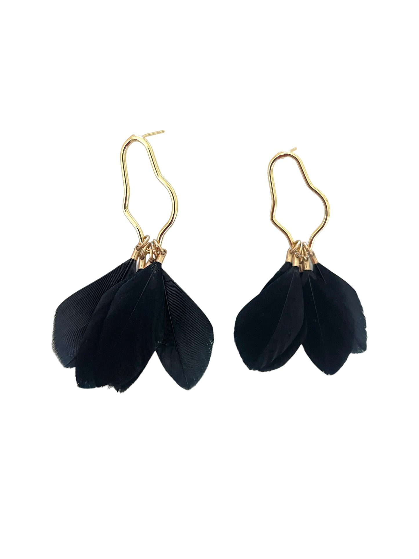 Black Feather Earrings