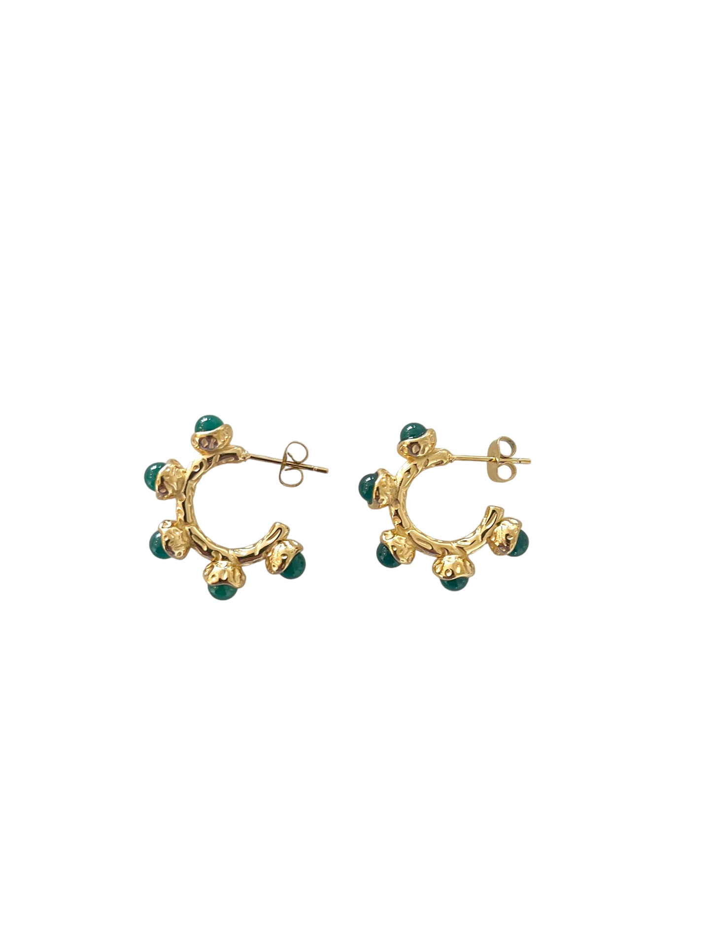 Green Small Hoop Earrings