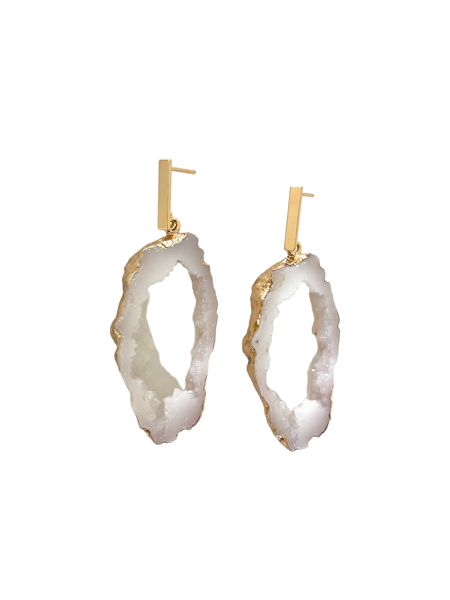 Druzy Neutral Earrings