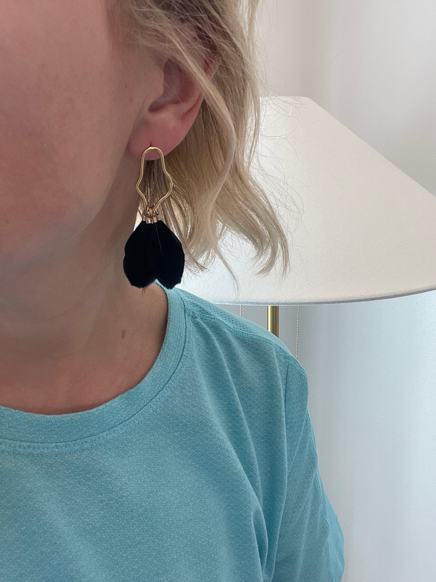 Black Feather Earrings