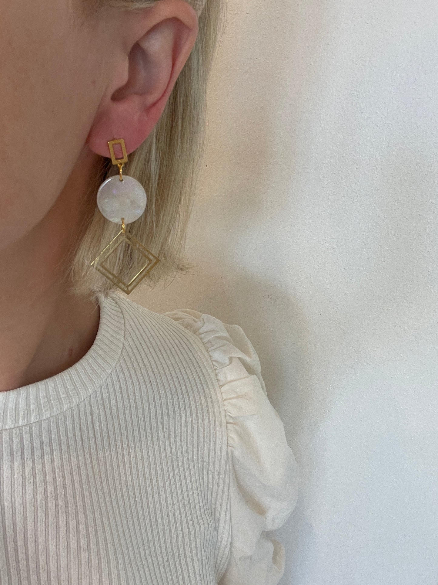 Diamond Shell Earrings