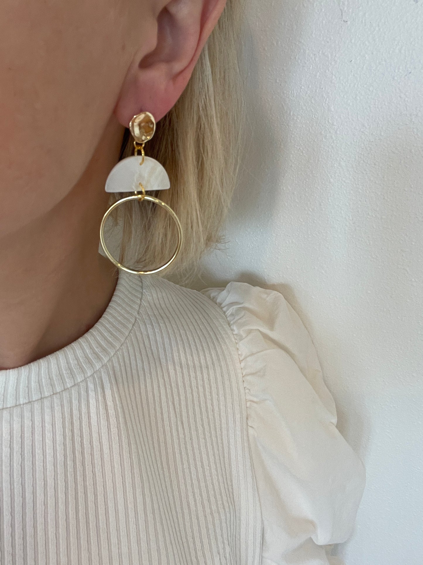 Large Circle Gold Earrings