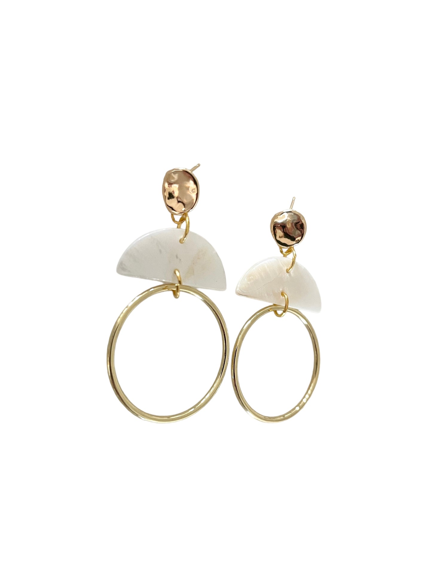 Large Circle Gold Earrings