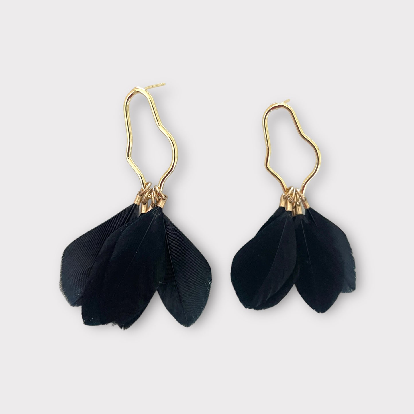 Black Feather Earrings