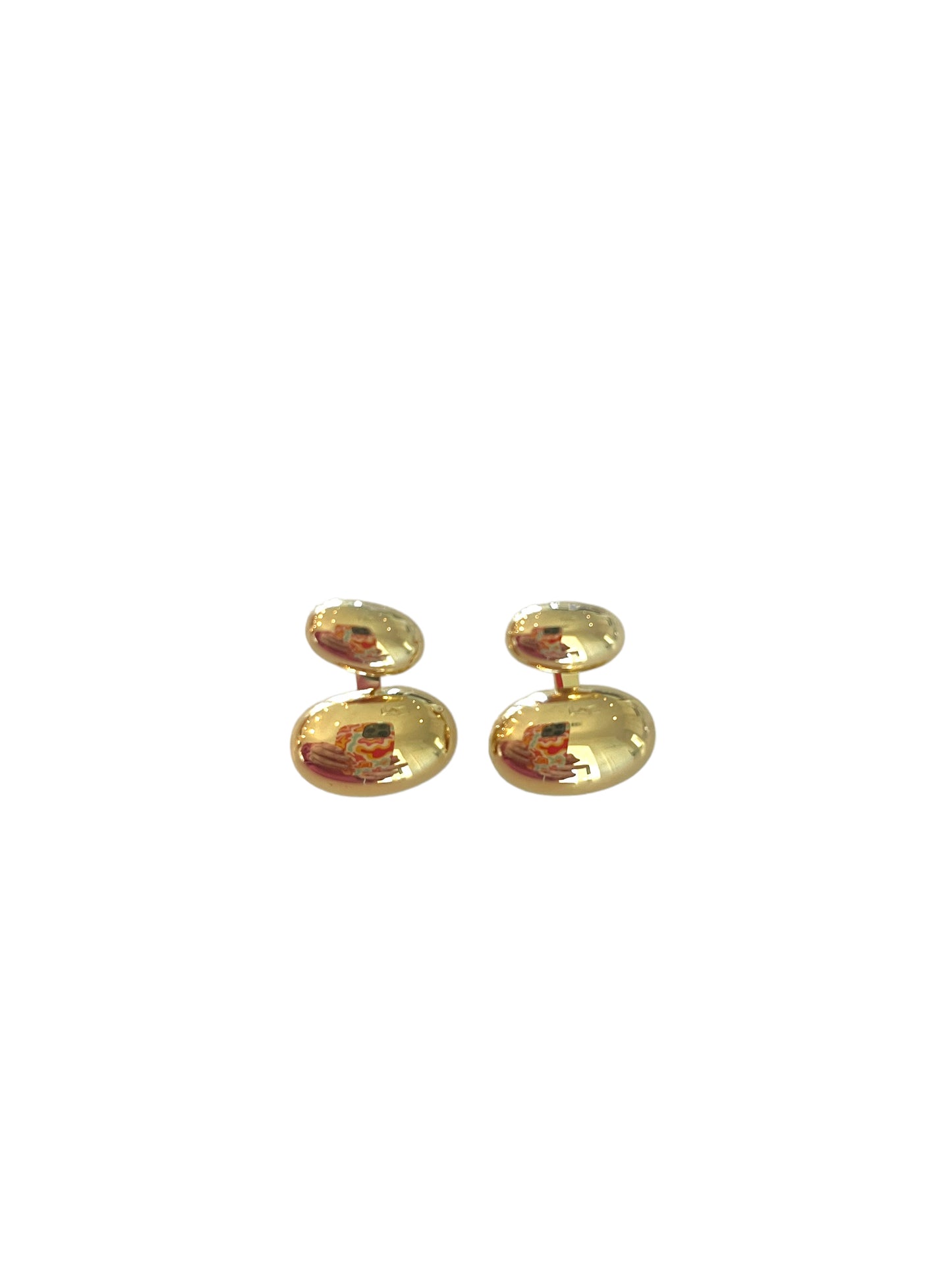 Half Metal Drop Earrings