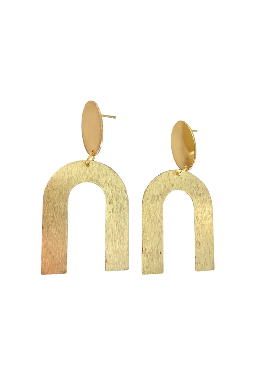 Gold arch earrings