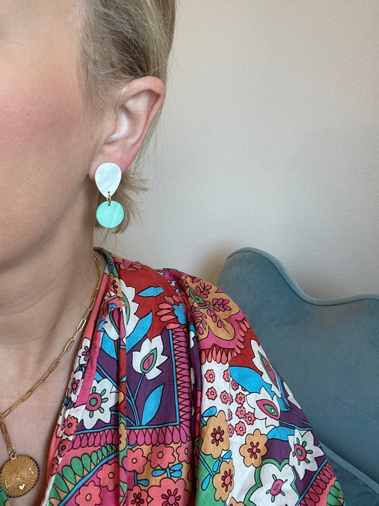 Pearl Seafoam Earrings