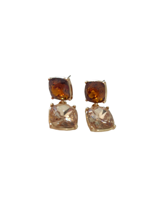 Jewel earrings - amber