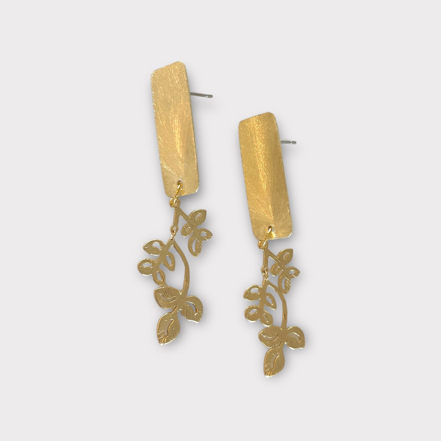 Gold Flower Branch Earrings