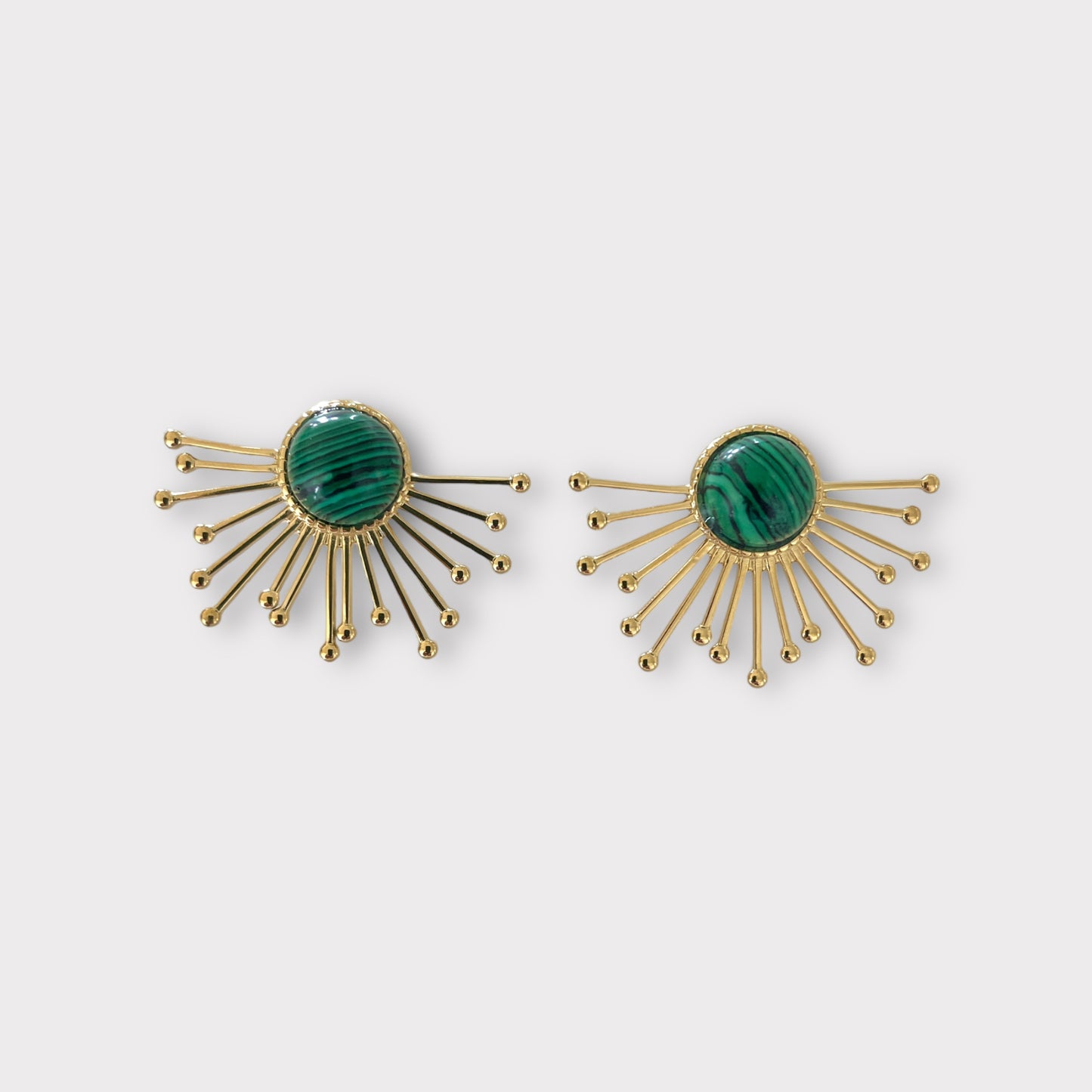 Malachite Sunburst Earrings