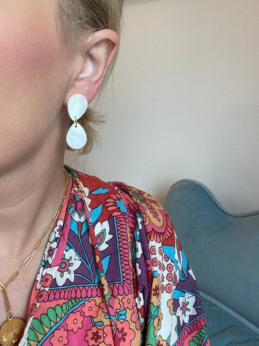 Double Freshwater Pearl Earrings