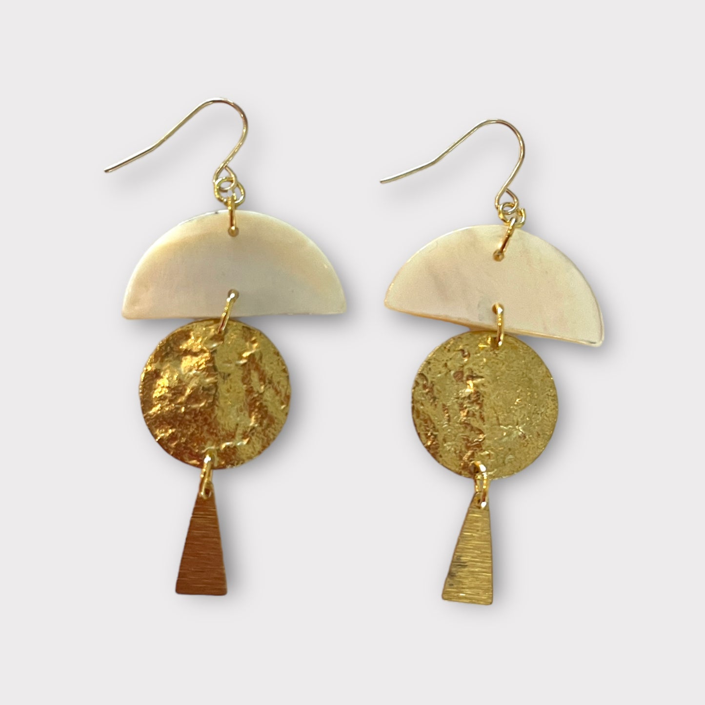 Shell coin earrings