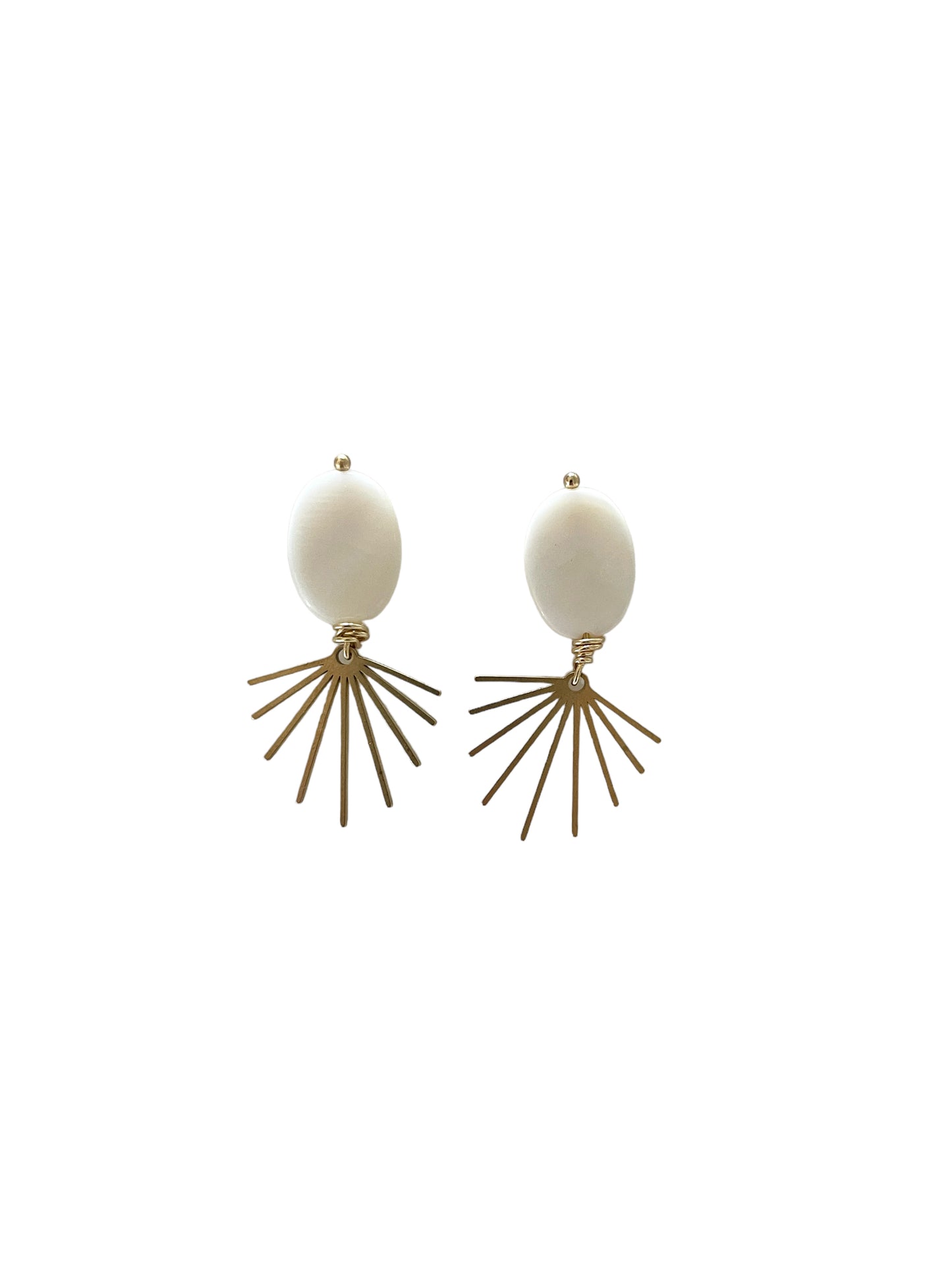 Oval Burst Earrings