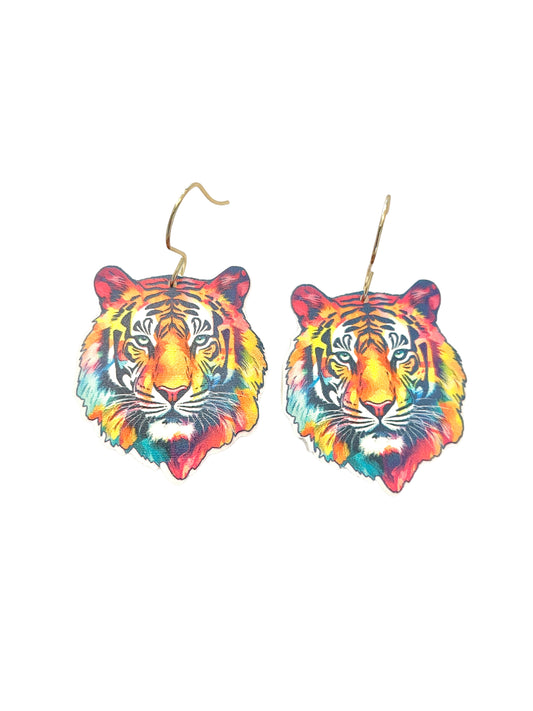 Multicolor Tiger Earrings