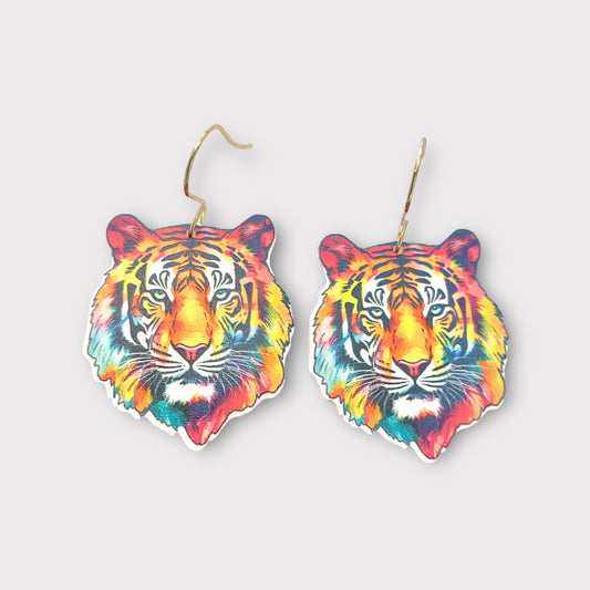 Multicolor Tiger Earrings