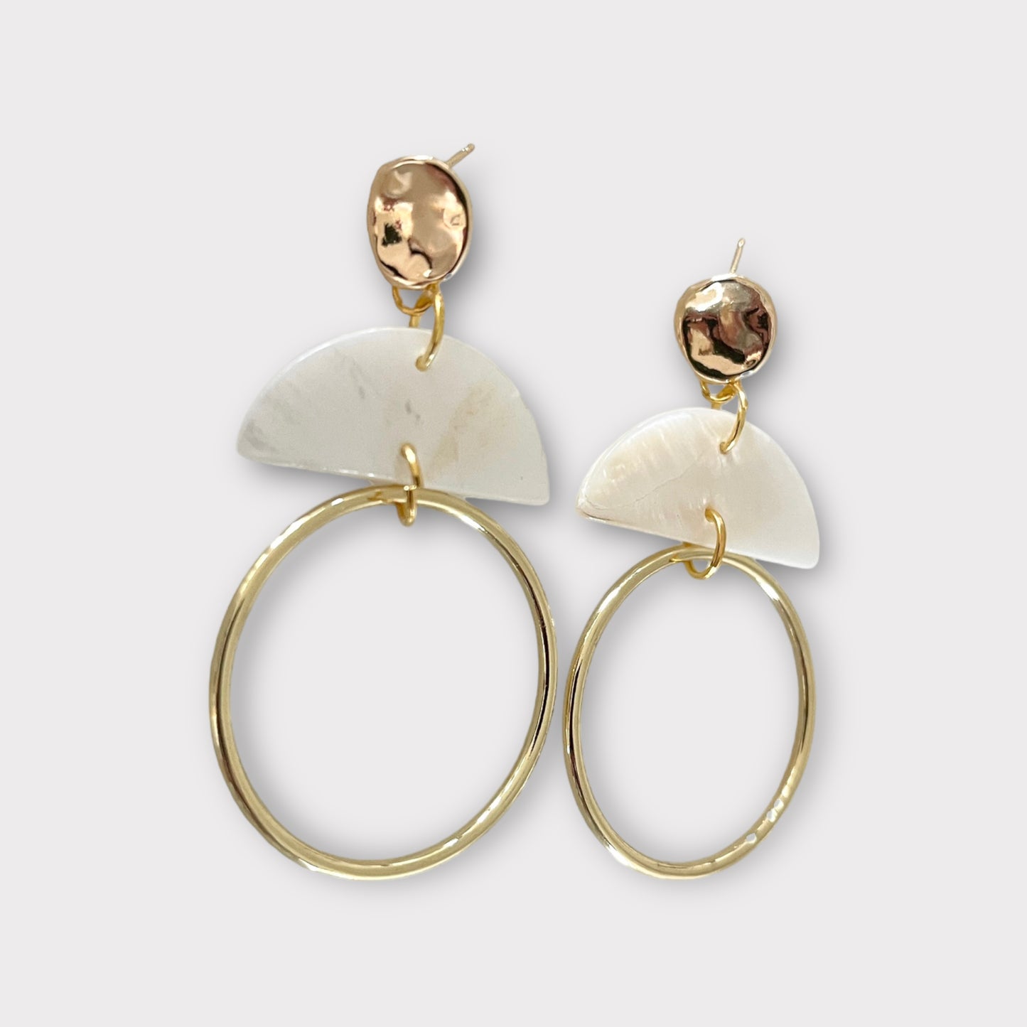 Large Circle Gold Earrings