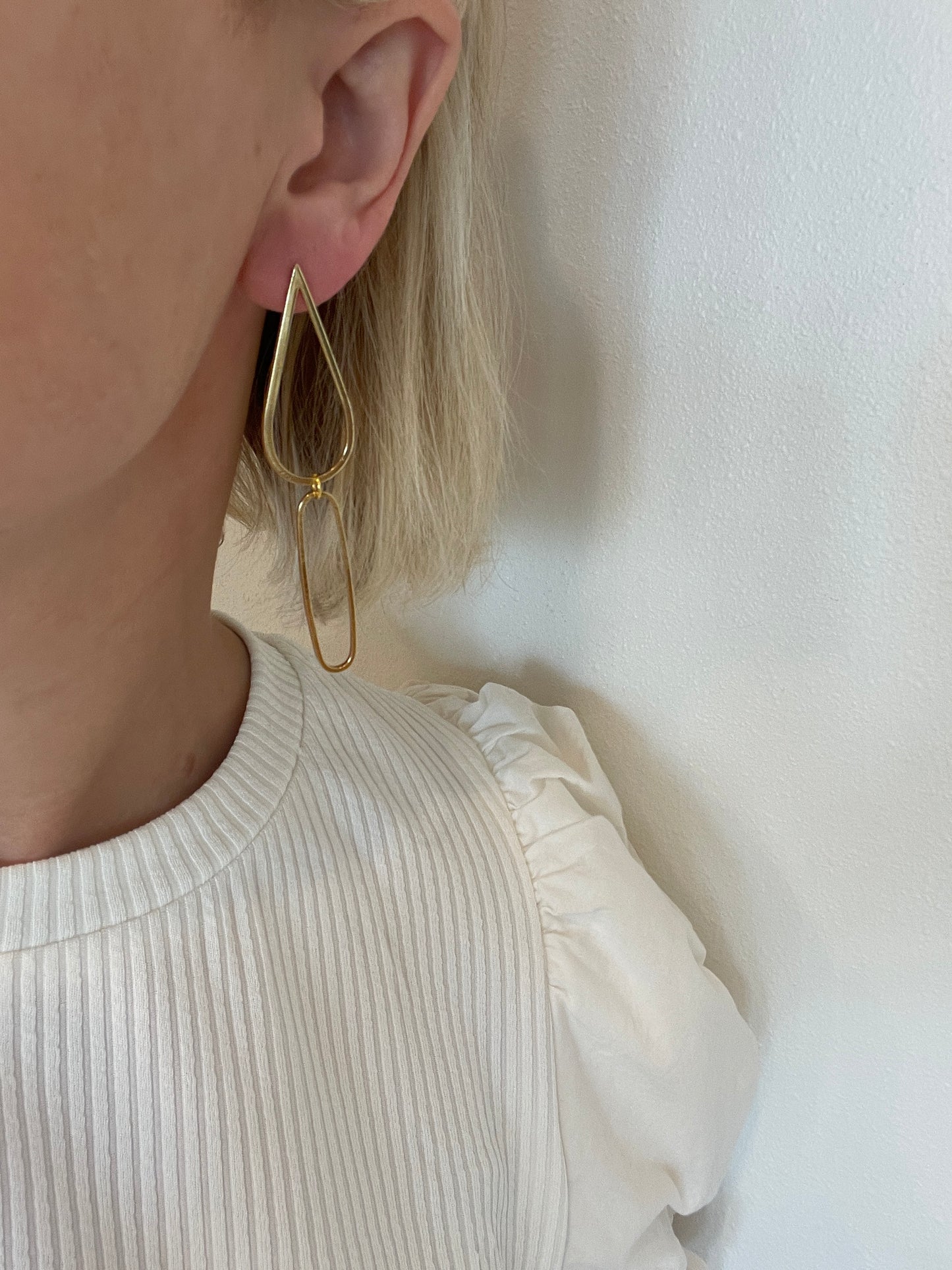 Teardrop Gold Earrings