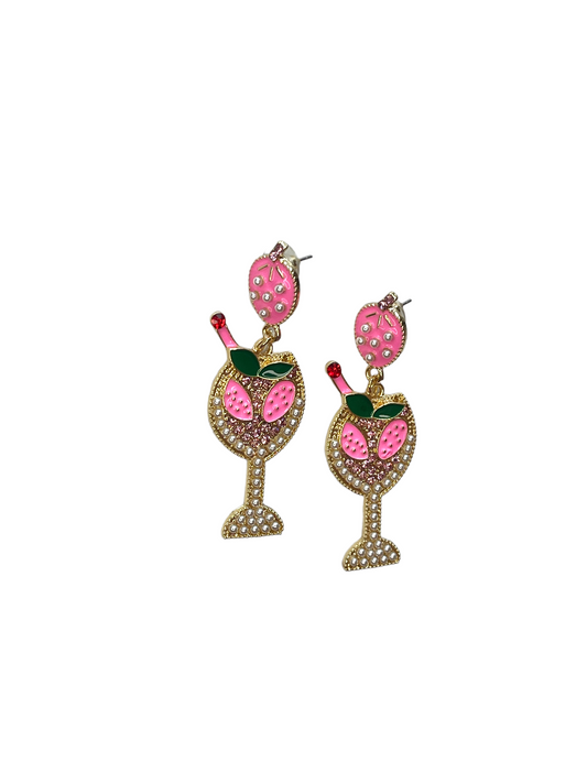 Strawberry Cocktail Earrings