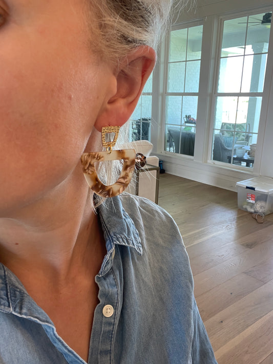 Semi Acrylic Earrings