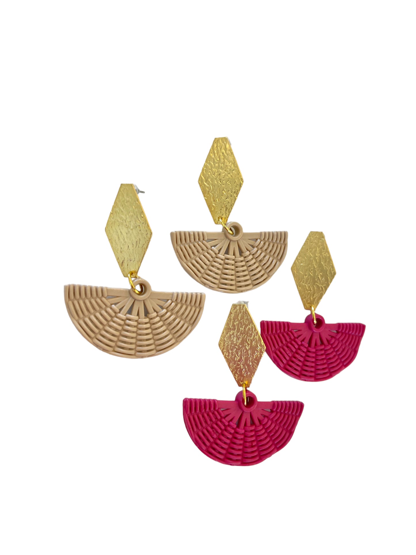 Rattan Basket Earrings