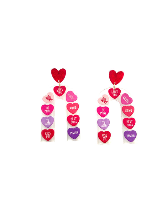 Conversation Heart Arch Earrings
